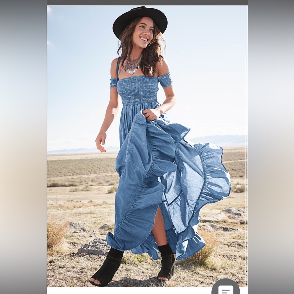 Off-The-Shoulder Maxi Dress